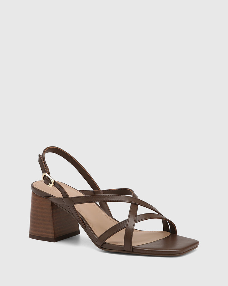 Lauri Rich Brown Leather Strappy Heel