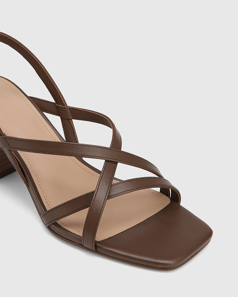 Lauri Rich Brown Leather Strappy Heel