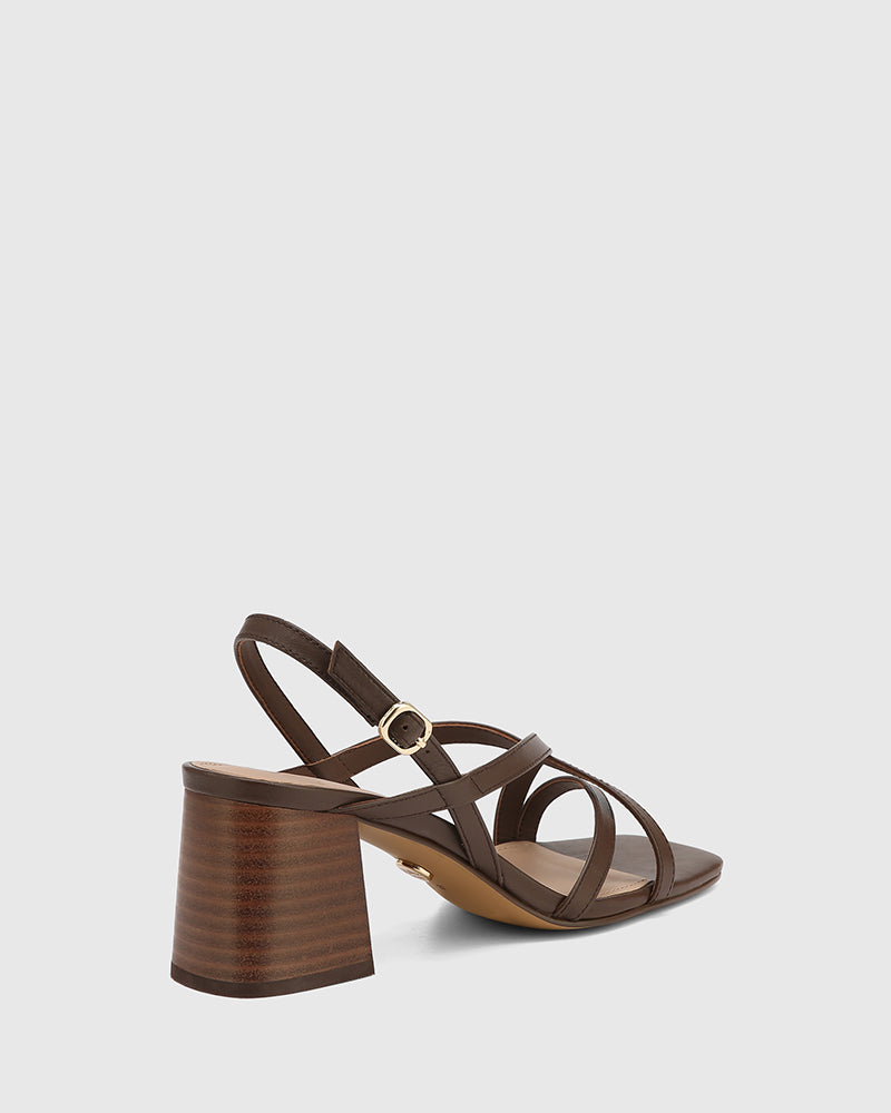 Lauri Rich Brown Leather Strappy Heel