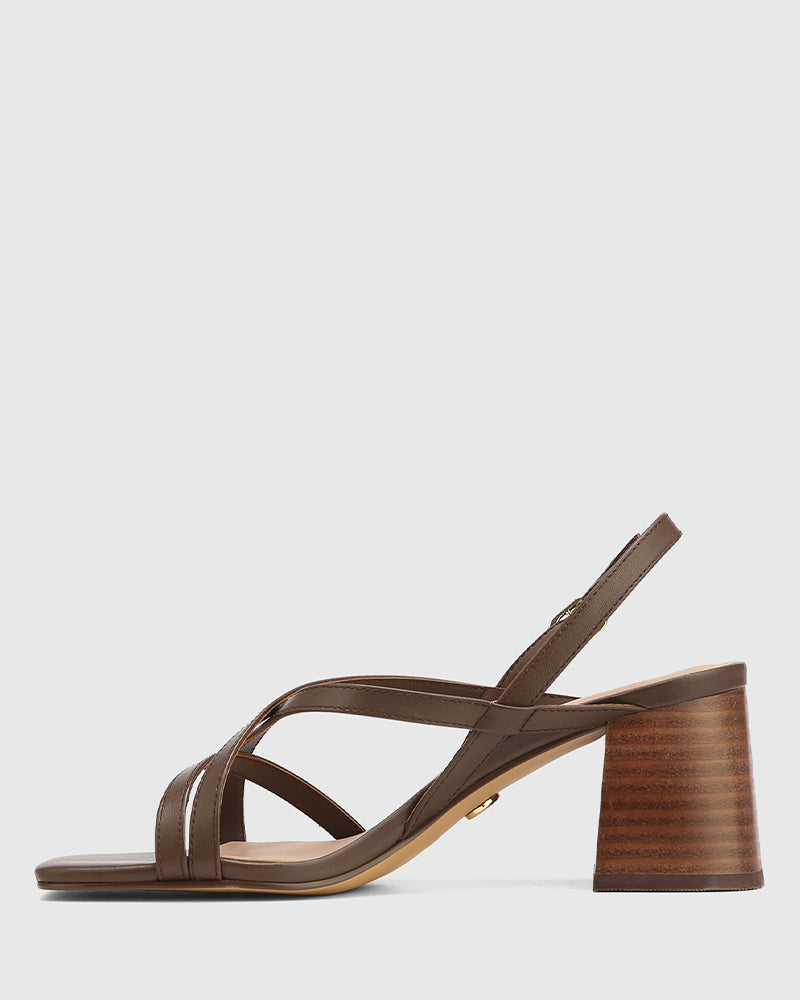 Lauri Rich Brown Leather Strappy Heel