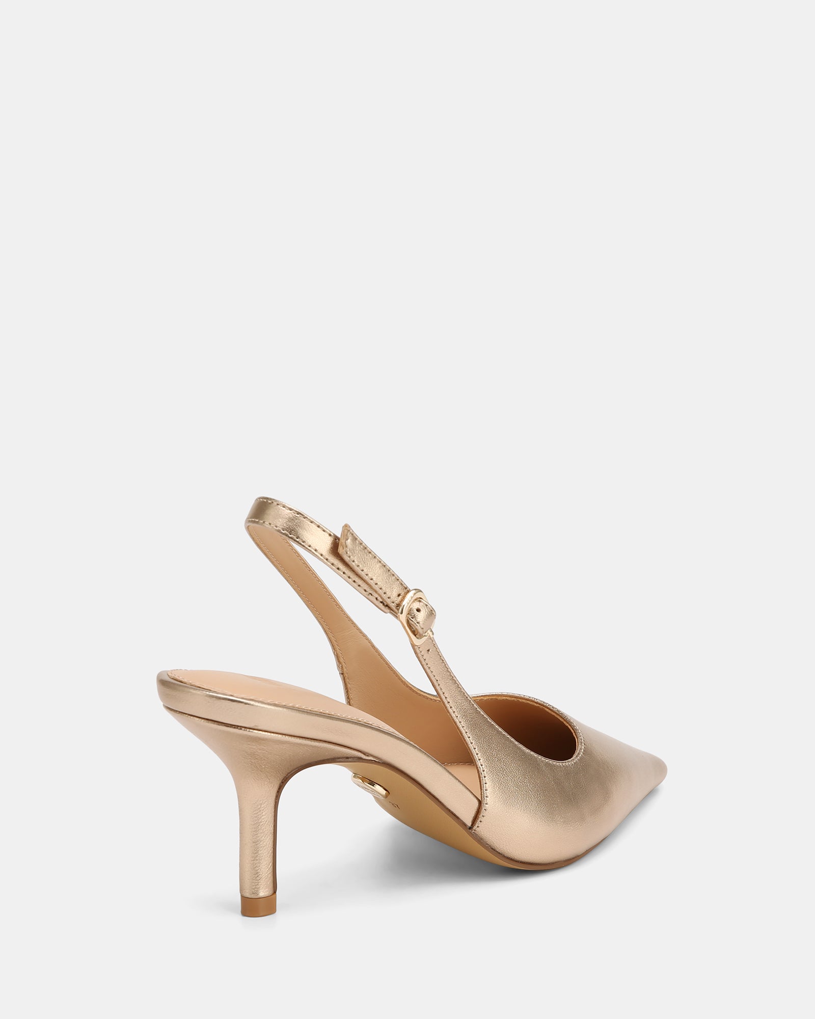 Leia Champagne Metallic Leather Slingback