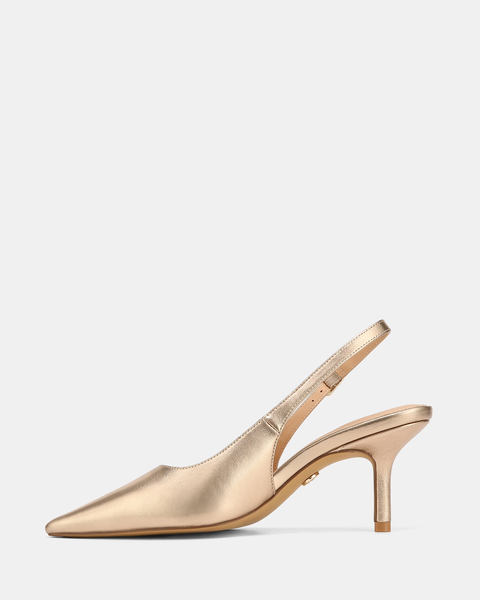 Leia Champagne Metallic Leather Slingback