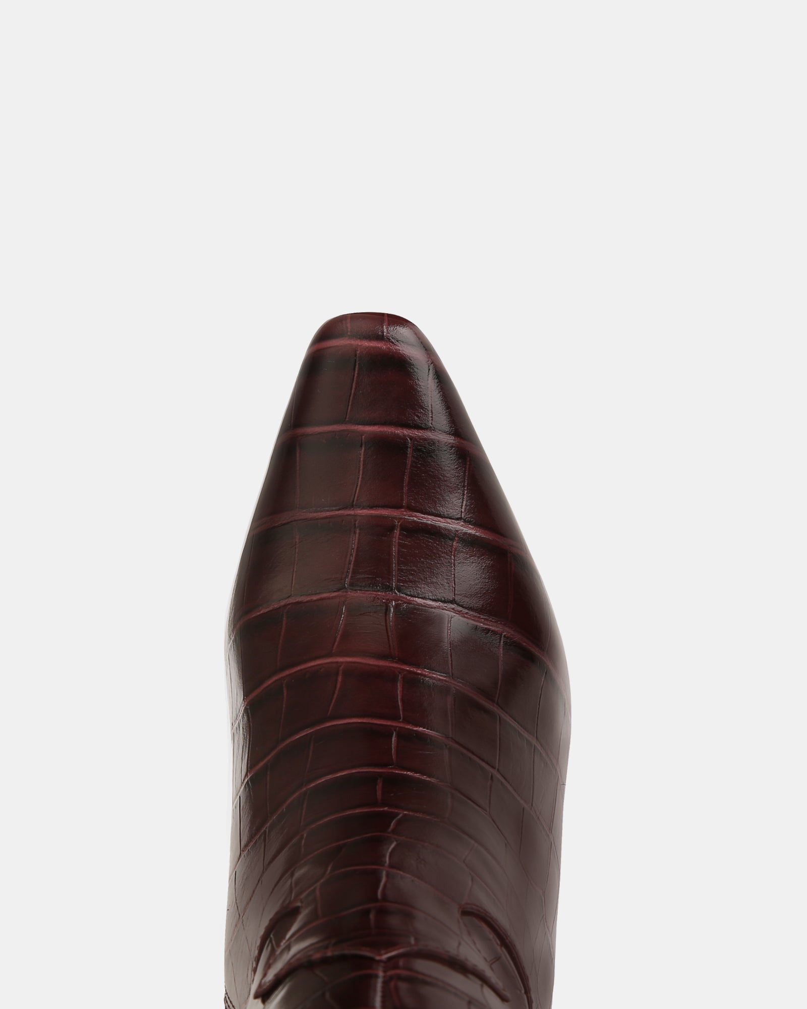 Louella Raisin Croc Embossed Leather Knee High Boot
