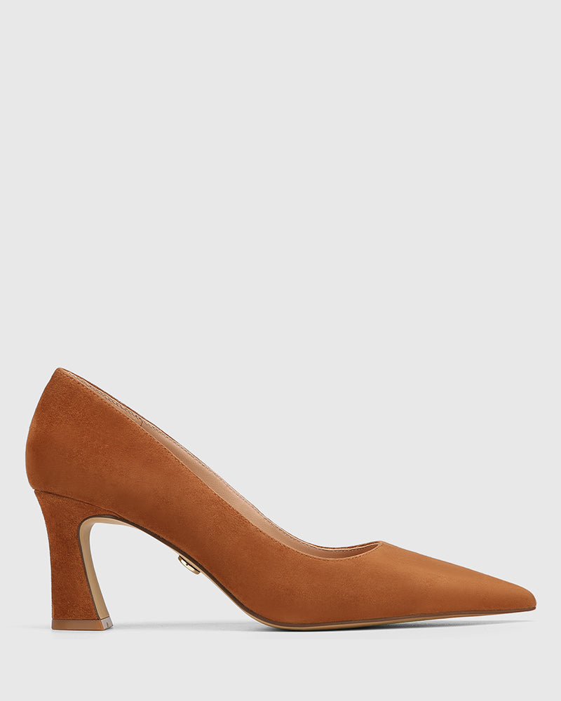 Lover Havana Tan Suede Leather Pump