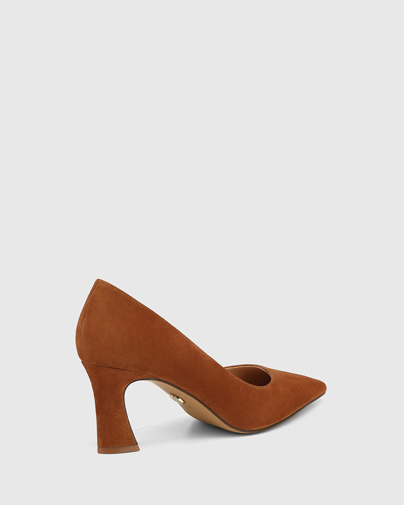 Lover Havana Tan Suede Leather Pump