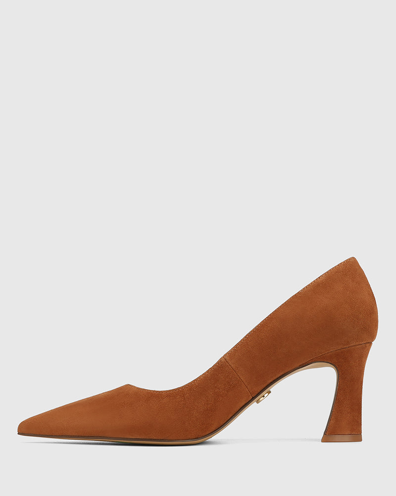 Lover Havana Tan Suede Leather Pump