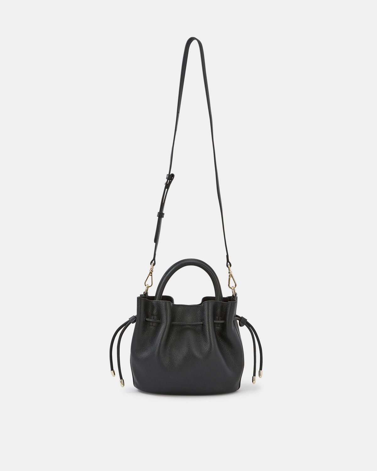 LEA CROSS BODY BAG BLACK LEATHER