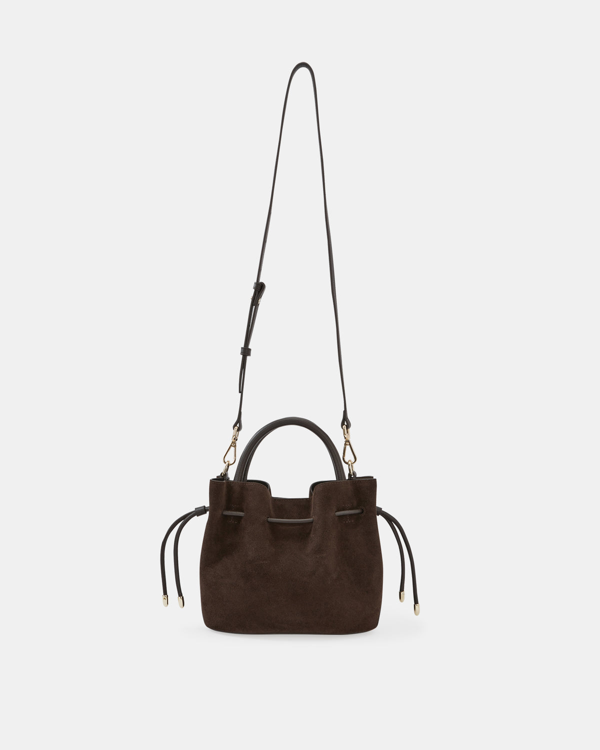 LEA CROSS BODY BAG ESPRESSO SUEDE/LEATHER