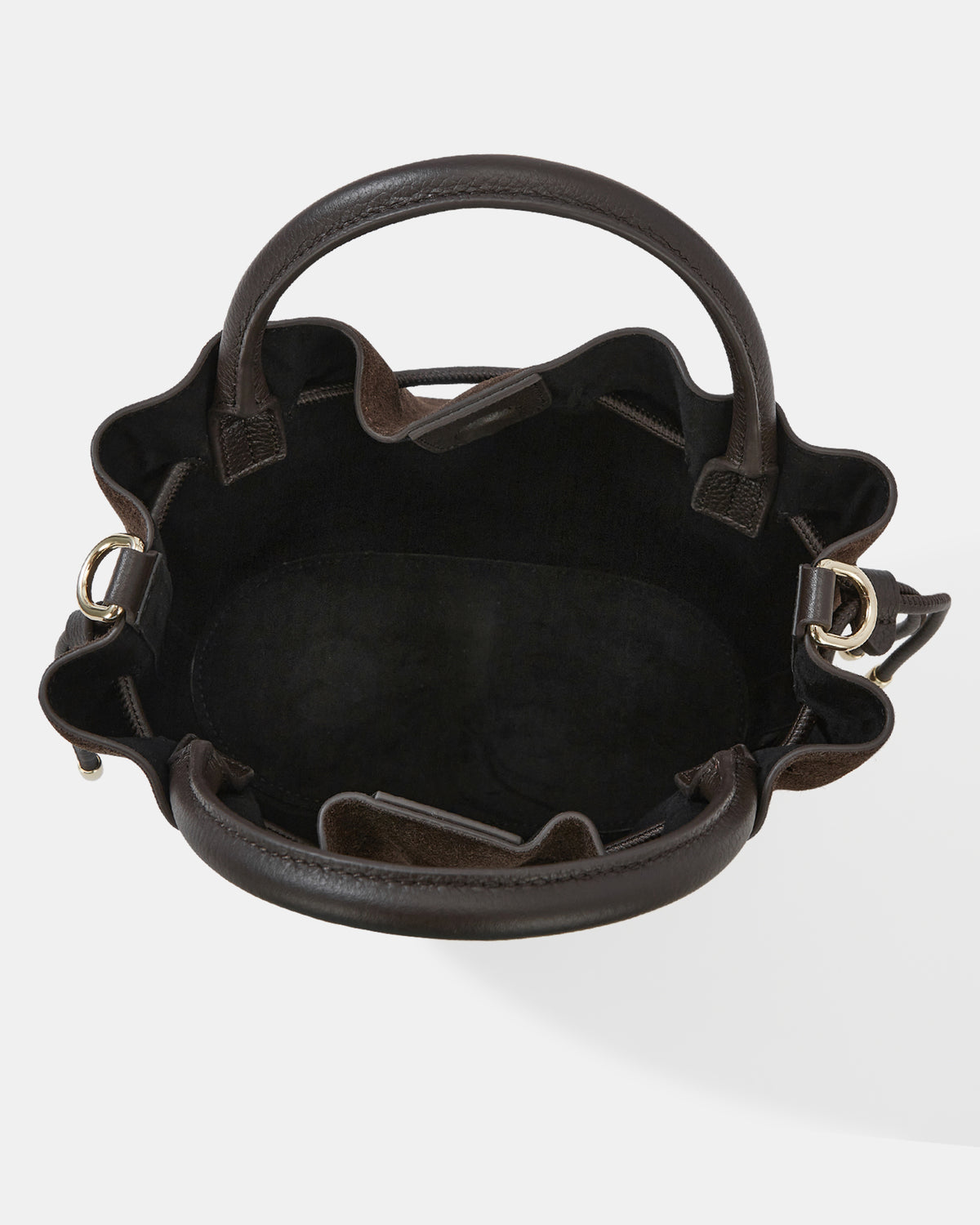 LEA CROSS BODY BAG ESPRESSO SUEDE/LEATHER