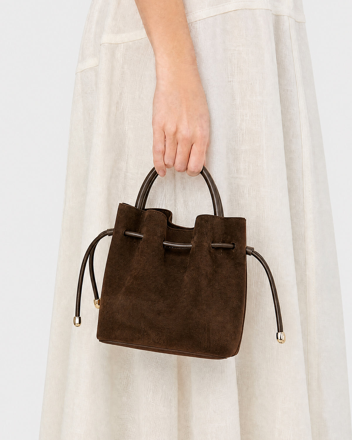 LEA CROSS BODY BAG ESPRESSO SUEDE/LEATHER
