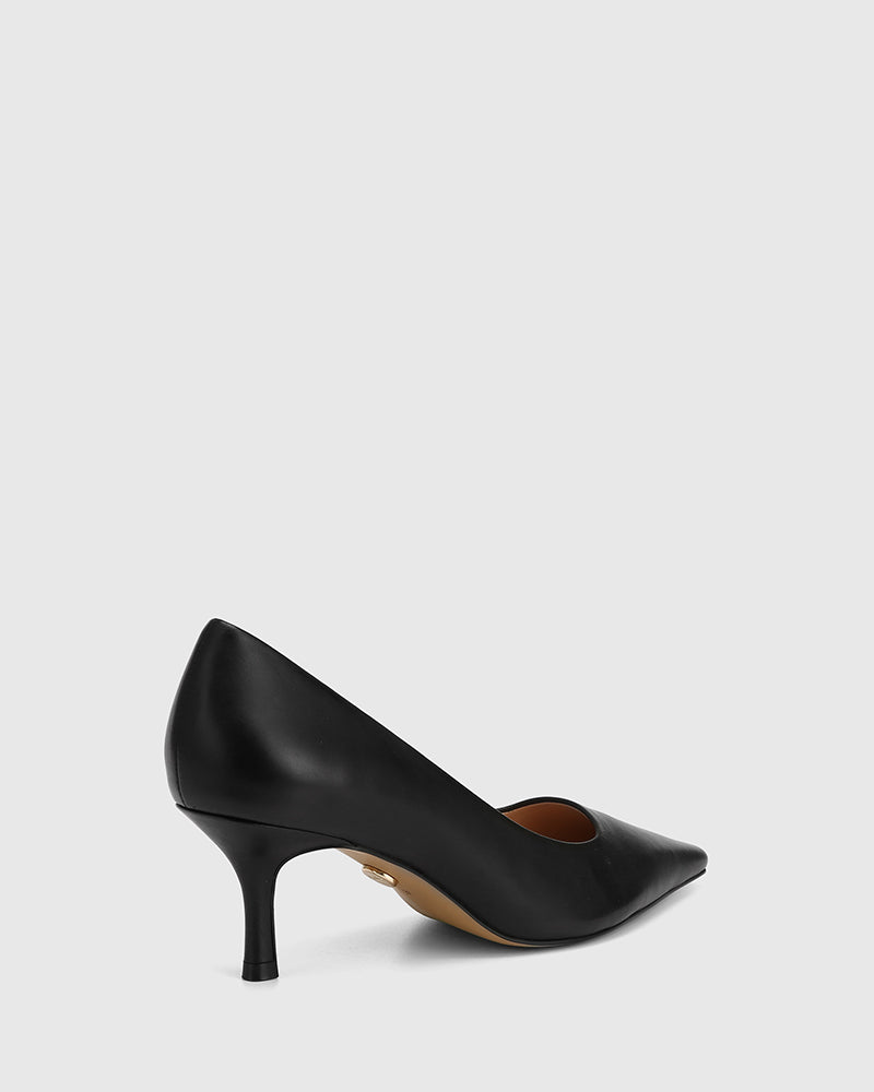 Maine Black Leather Pump