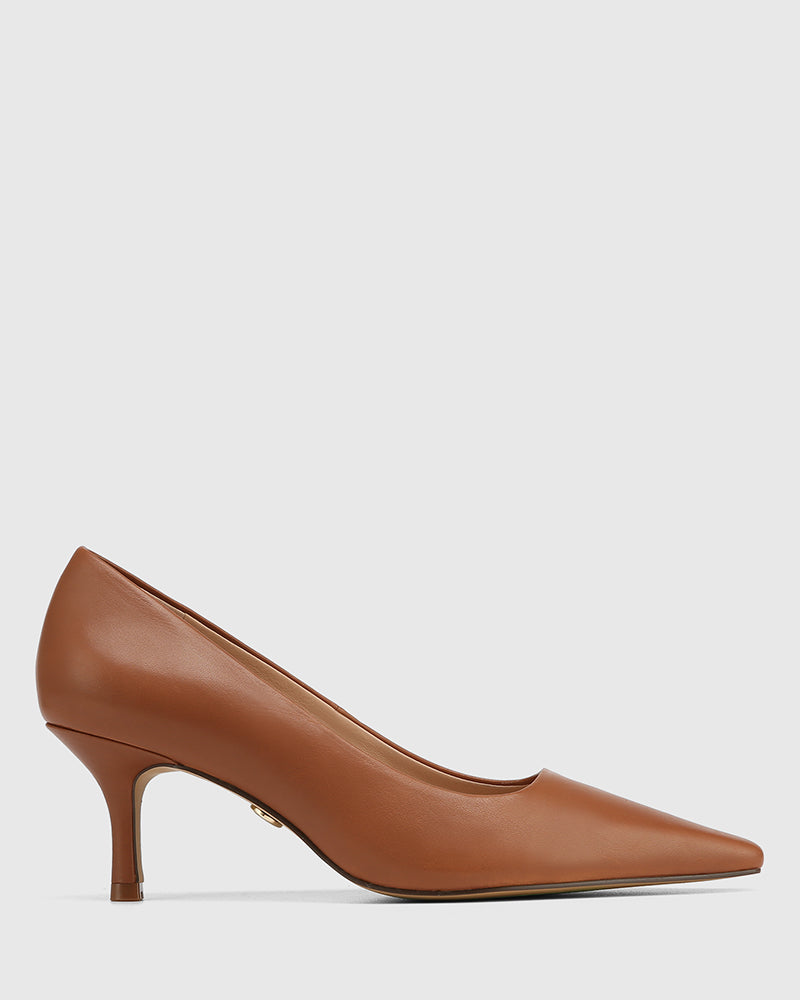 Maine Warm Cinnamon Leather Pump