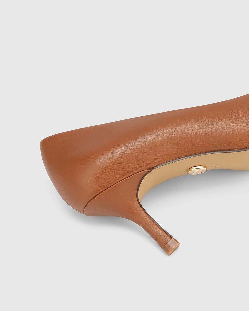 Maine Warm Cinnamon Leather Pump