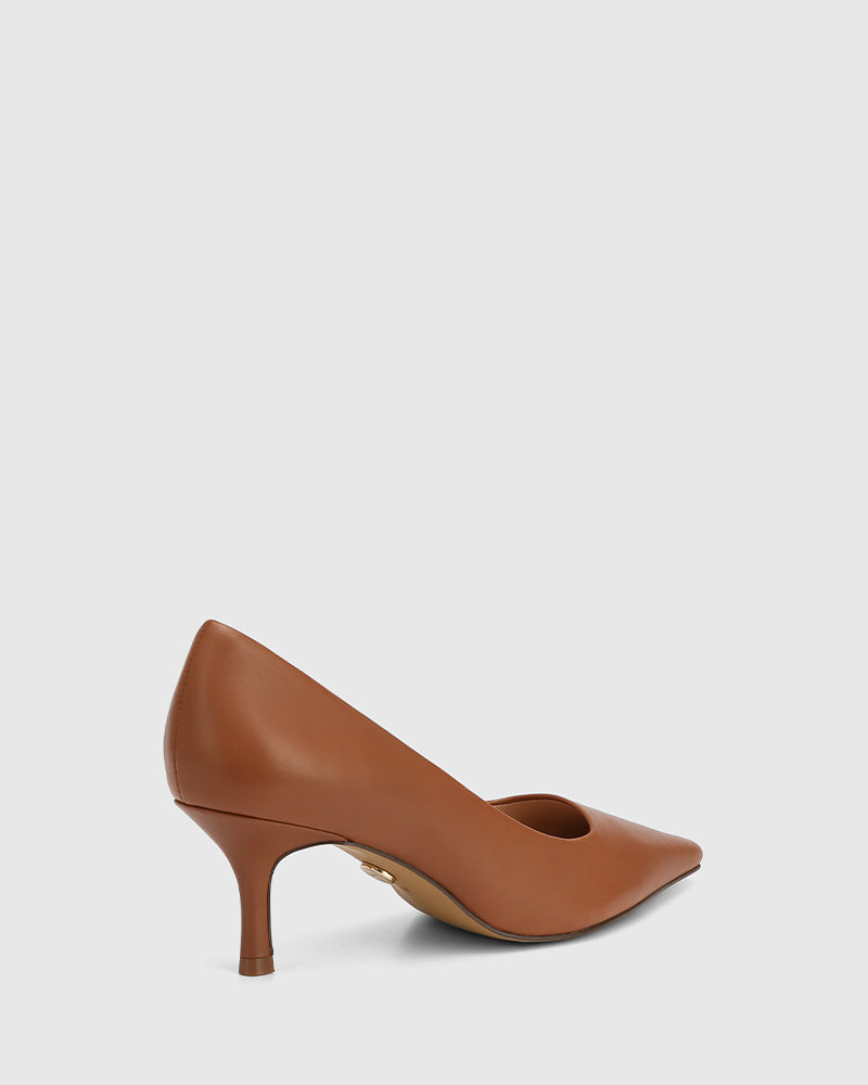 Maine Warm Cinnamon Leather Pump