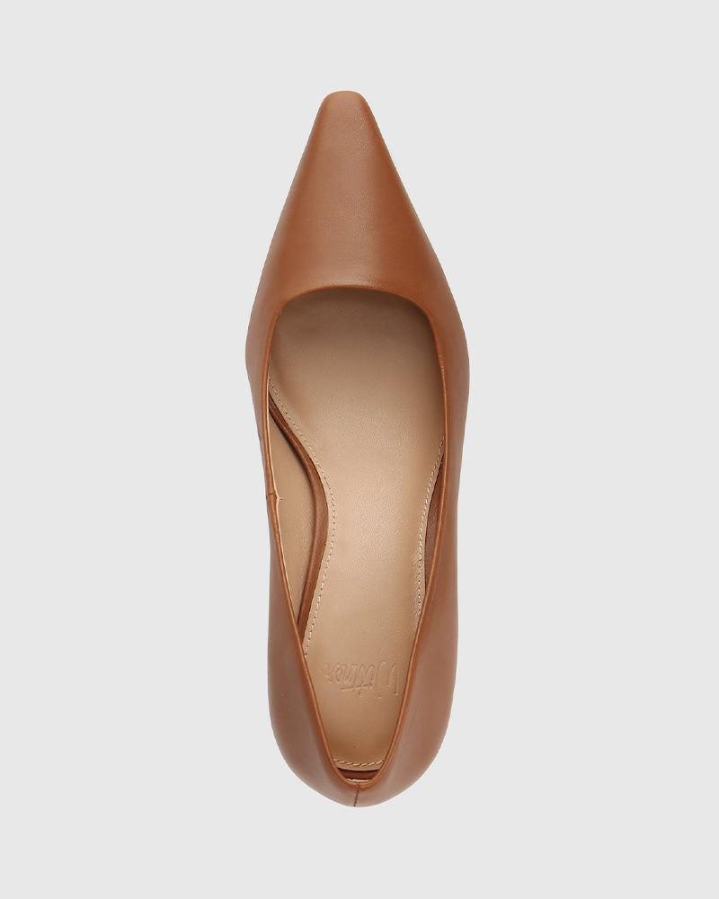 Maine Warm Cinnamon Leather Pump