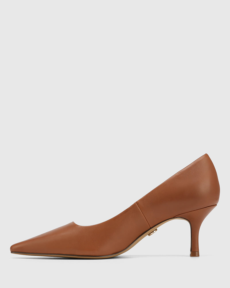 Maine Warm Cinnamon Leather Pump