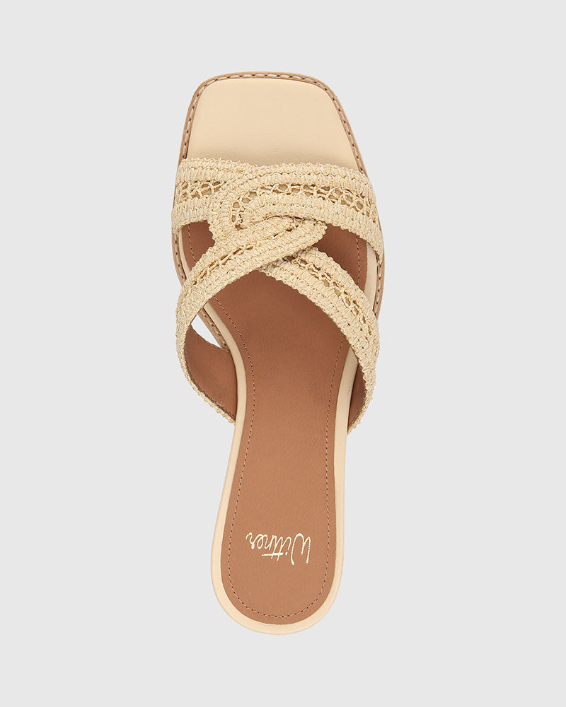Malara Natural Raffia Mule