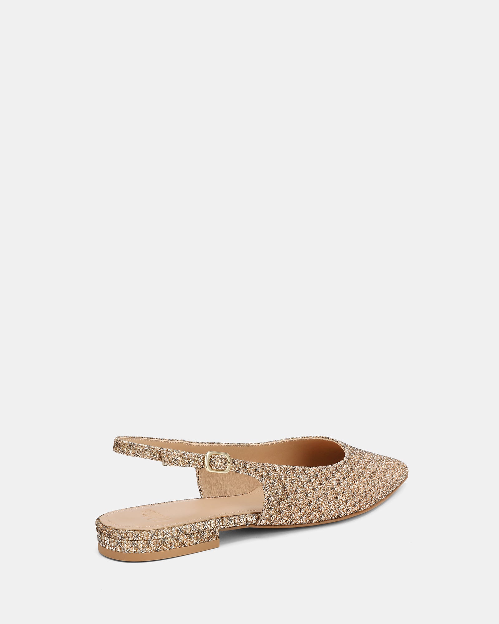 Mary Gold Metallic Lurex Slingback
