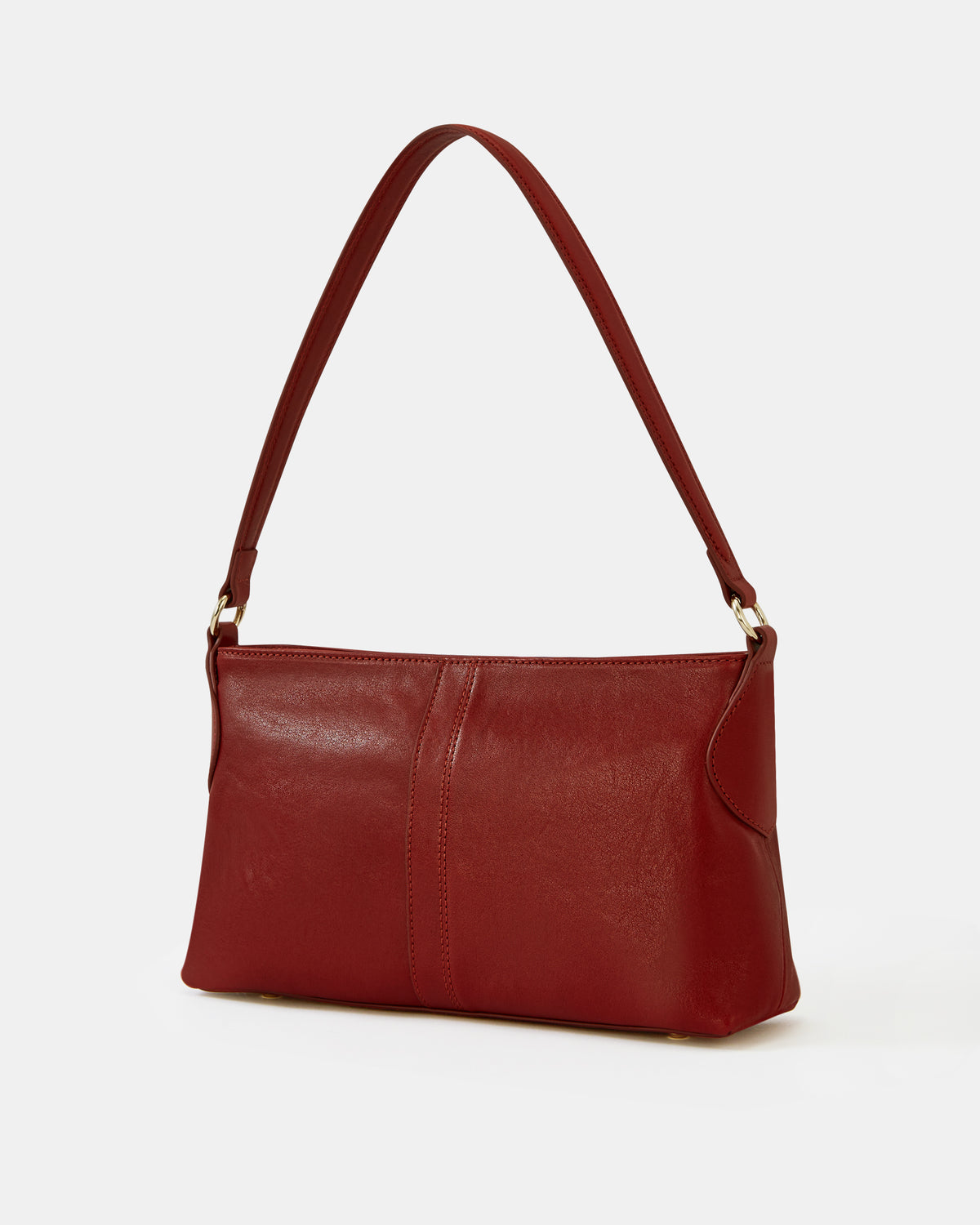 MAXY SHOULDER BAG DARK RED LEATHER
