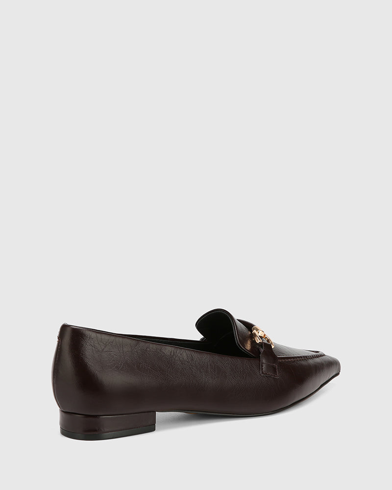 Meela Raisin Crinkle Leather Loafer