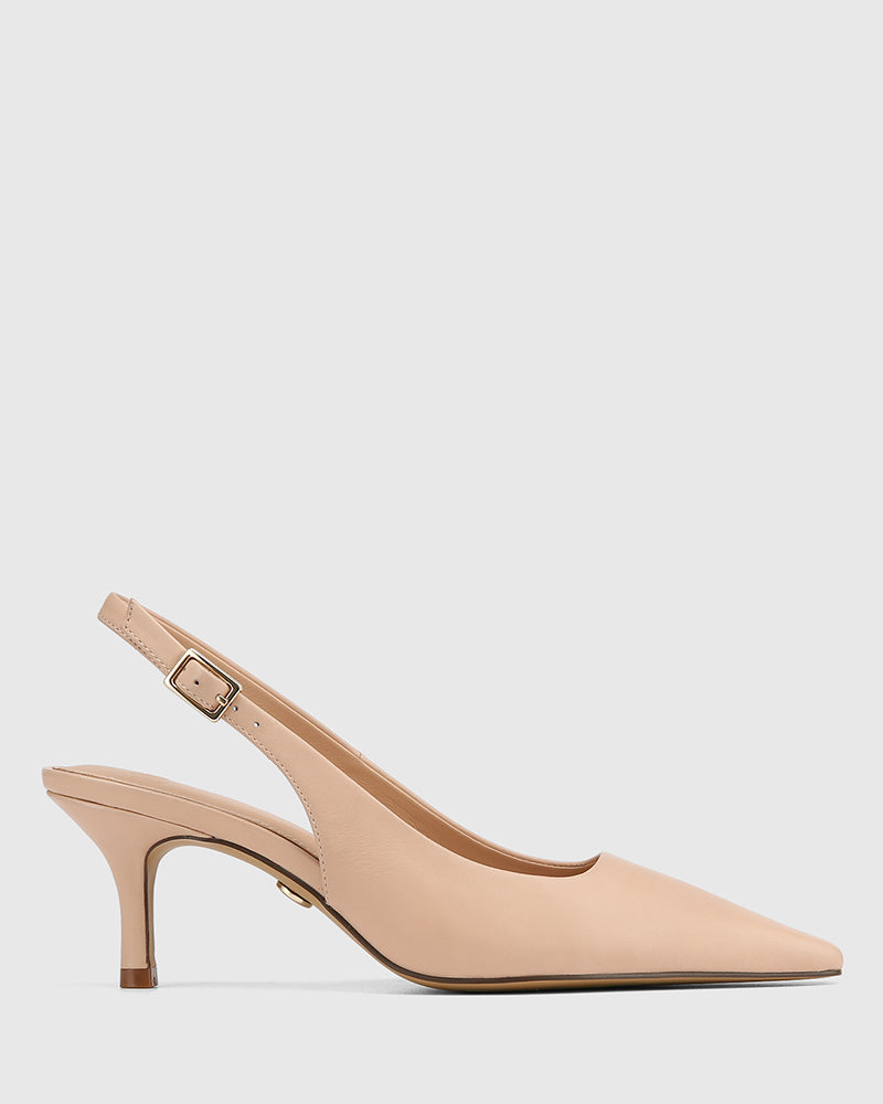 Mella Bisque Leather Slingback