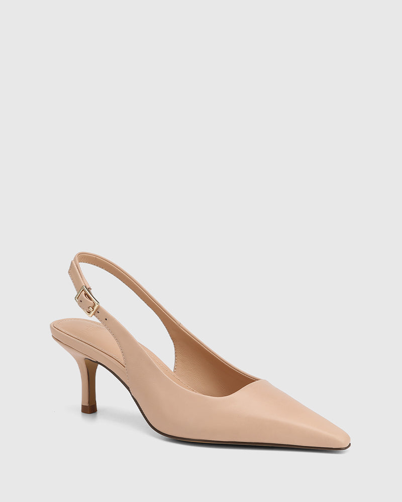 Mella Bisque Leather Slingback