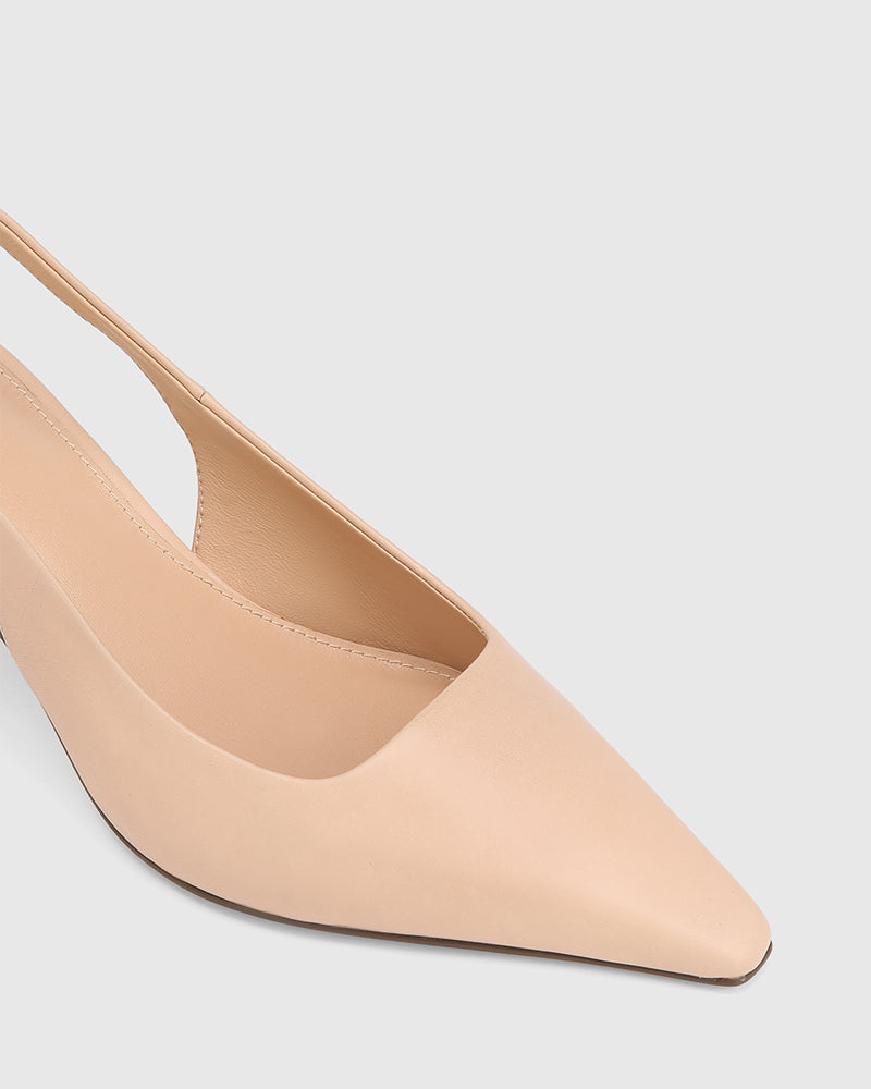 Mella Bisque Leather Slingback