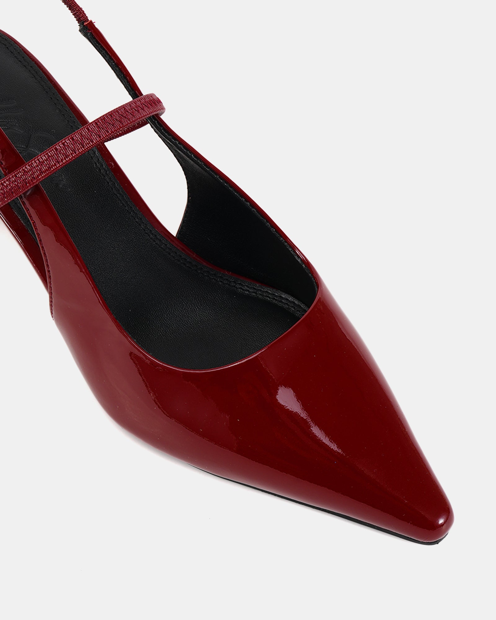 Mingle Crimson Red Patent Leather Slingback