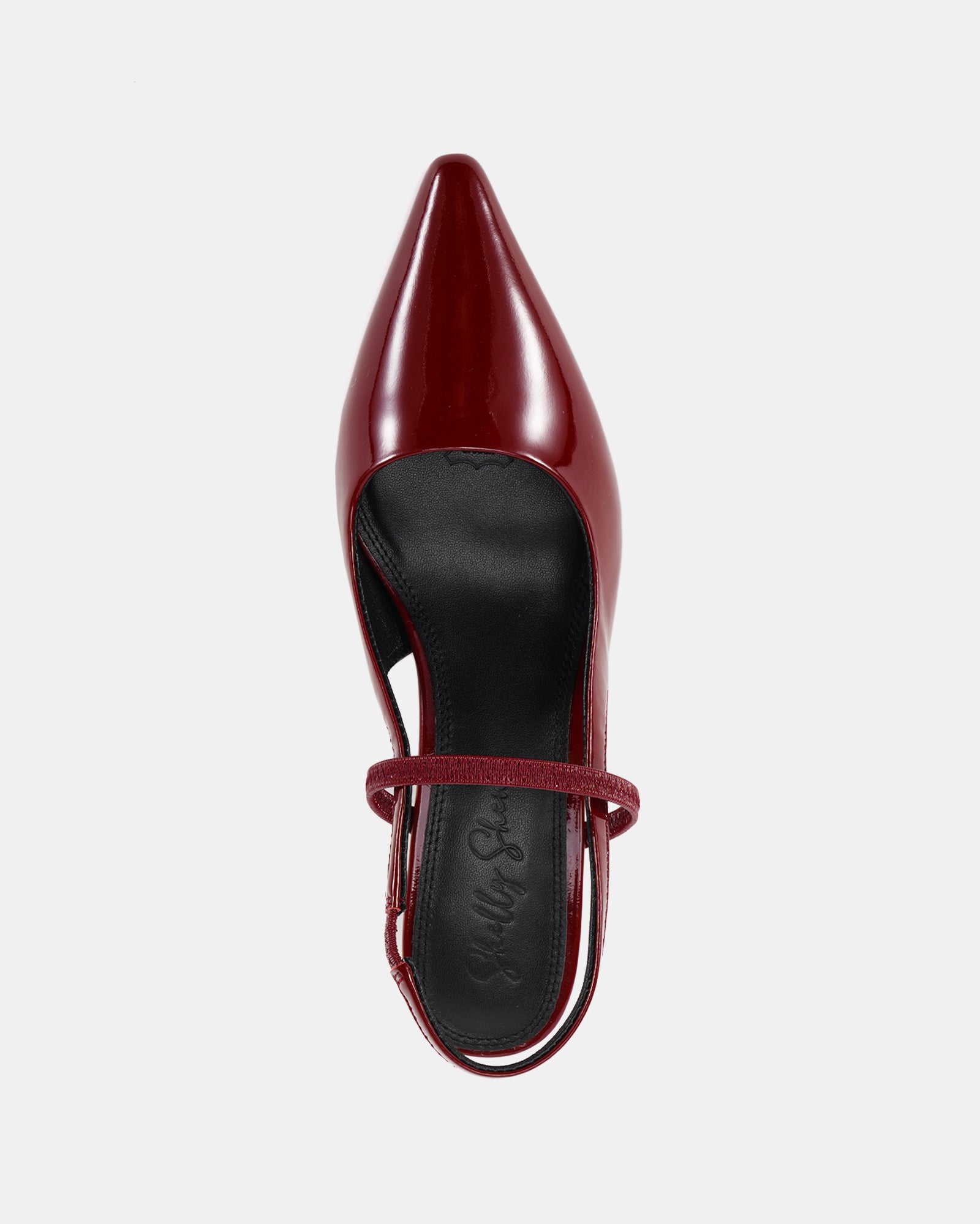 Mingle Crimson Red Patent Leather Slingback