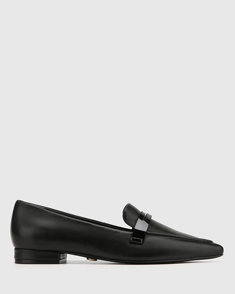 Moira Black Leather Loafer