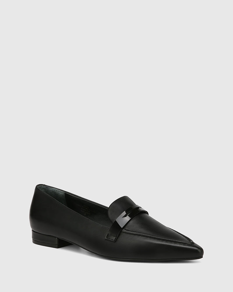 Moira Black Leather Loafer