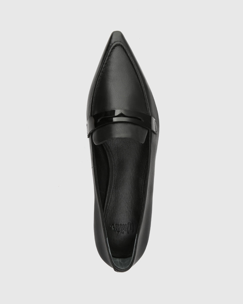 Moira Black Leather Loafer