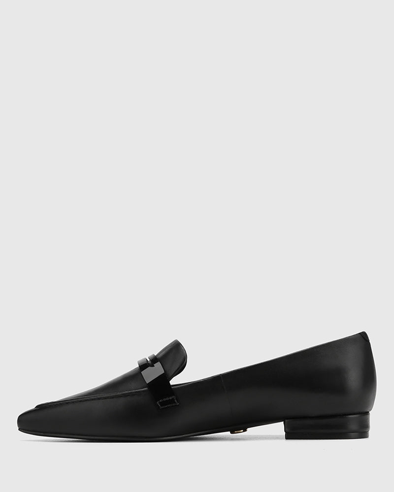 Moira Black Leather Loafer