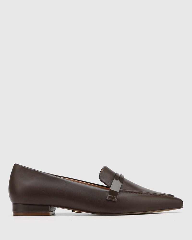 Moira Espresso Leather Loafer