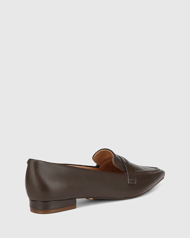 Moira Espresso Leather Loafer
