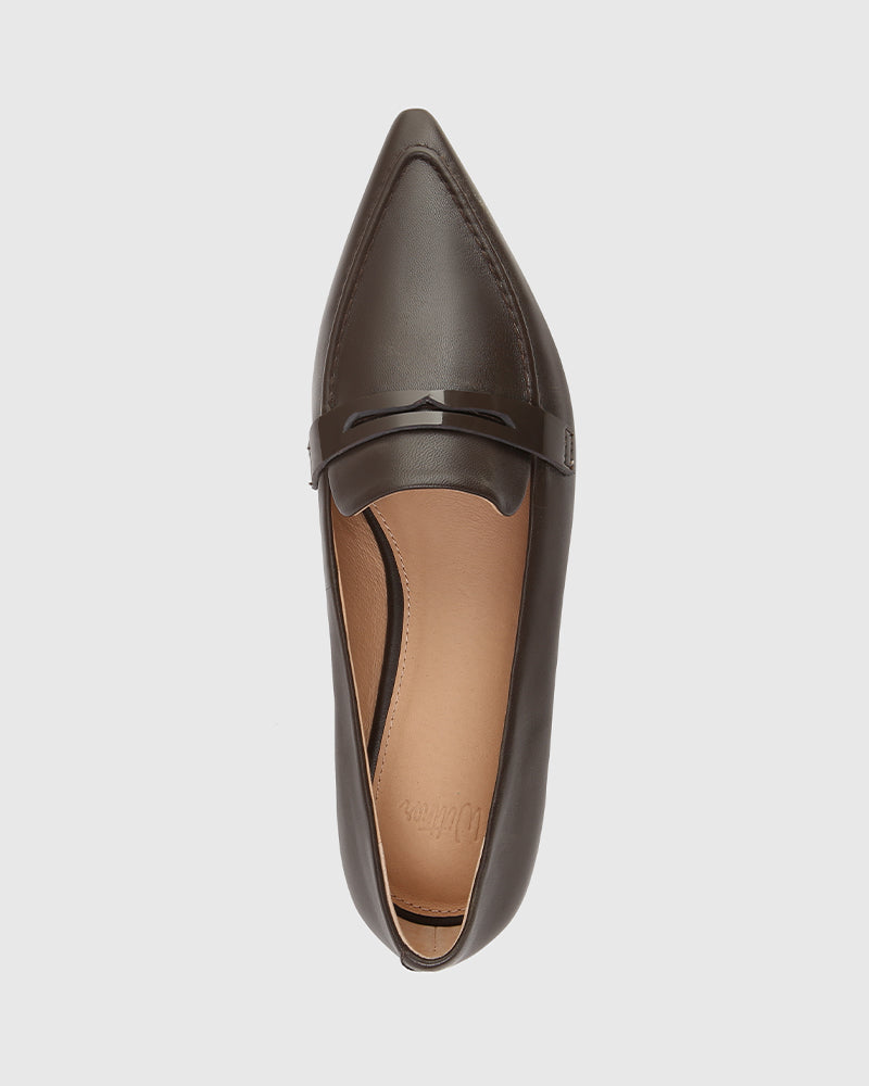 Moira Espresso Leather Loafer