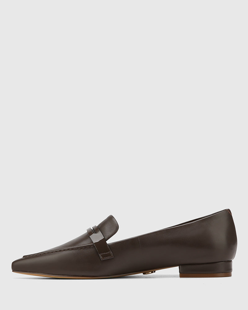 Moira Espresso Leather Loafer