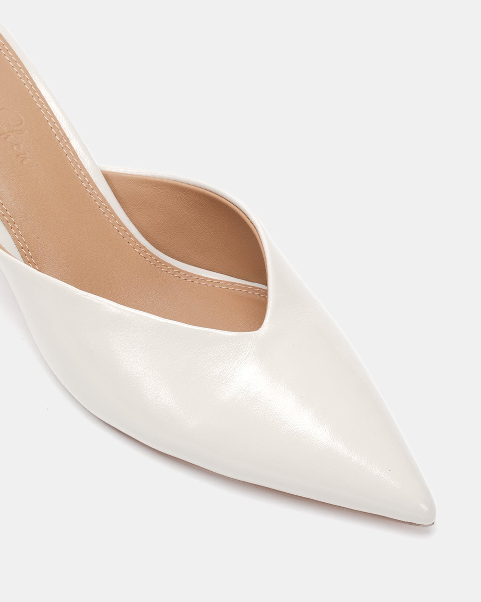 Mungo Ivory Leather Mule