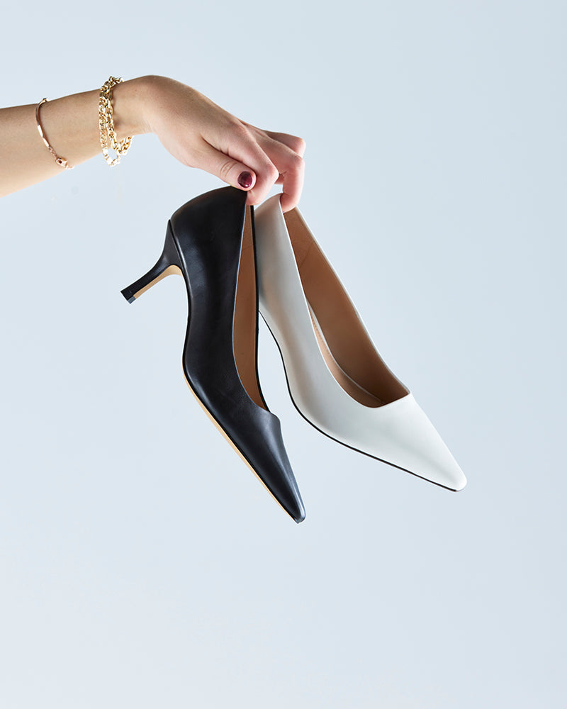 Maine Black Leather Pump