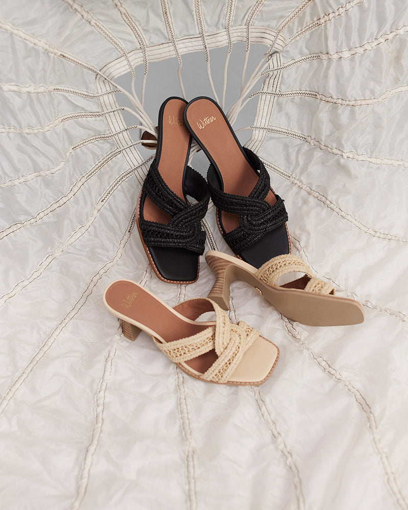 Malara Natural Raffia Mule