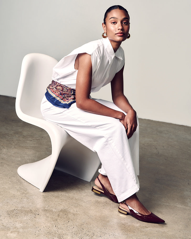 Margaret Scarlet Patent Leather Slingback