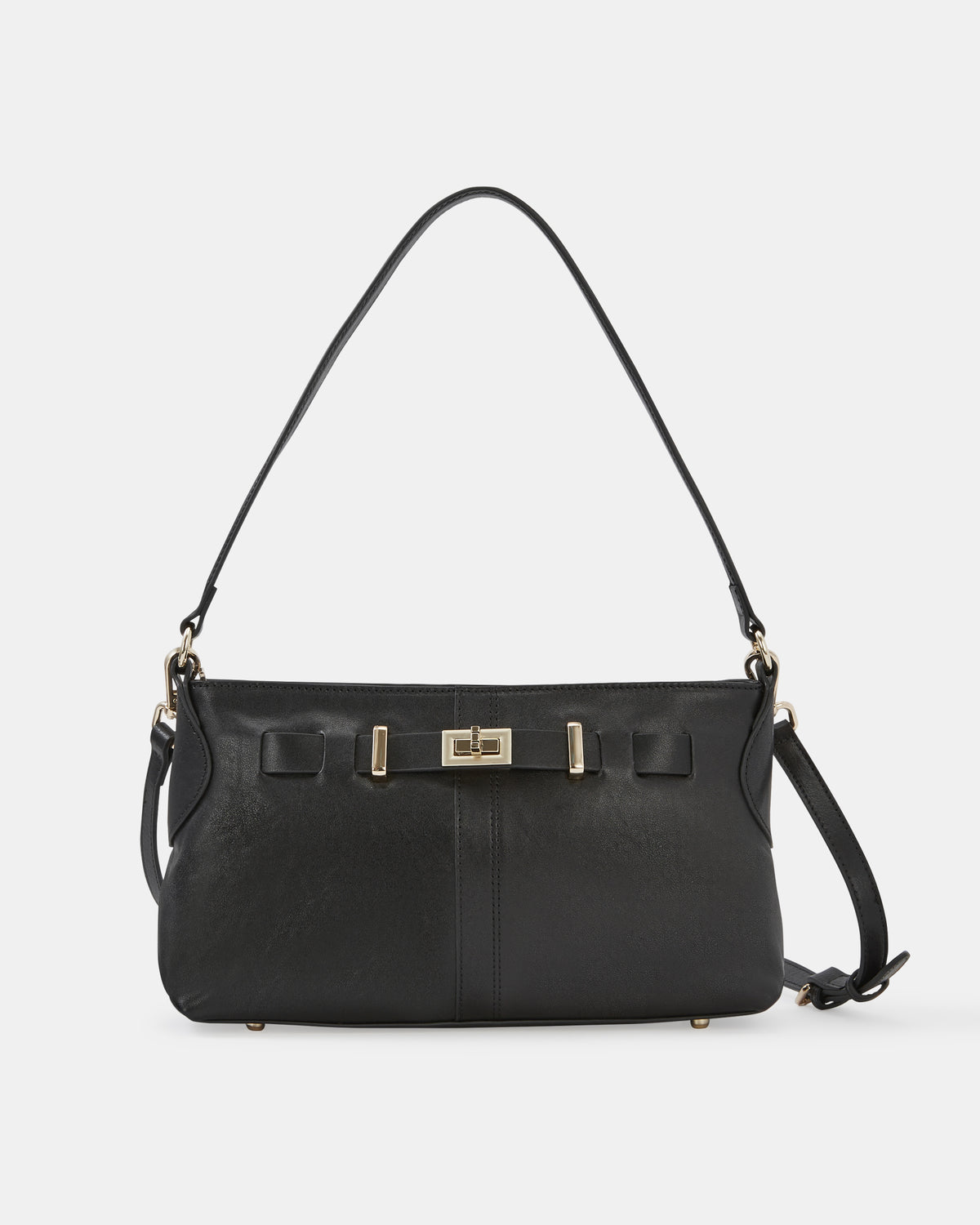 MAXY SHOULDER BAG BLACK LEATHER