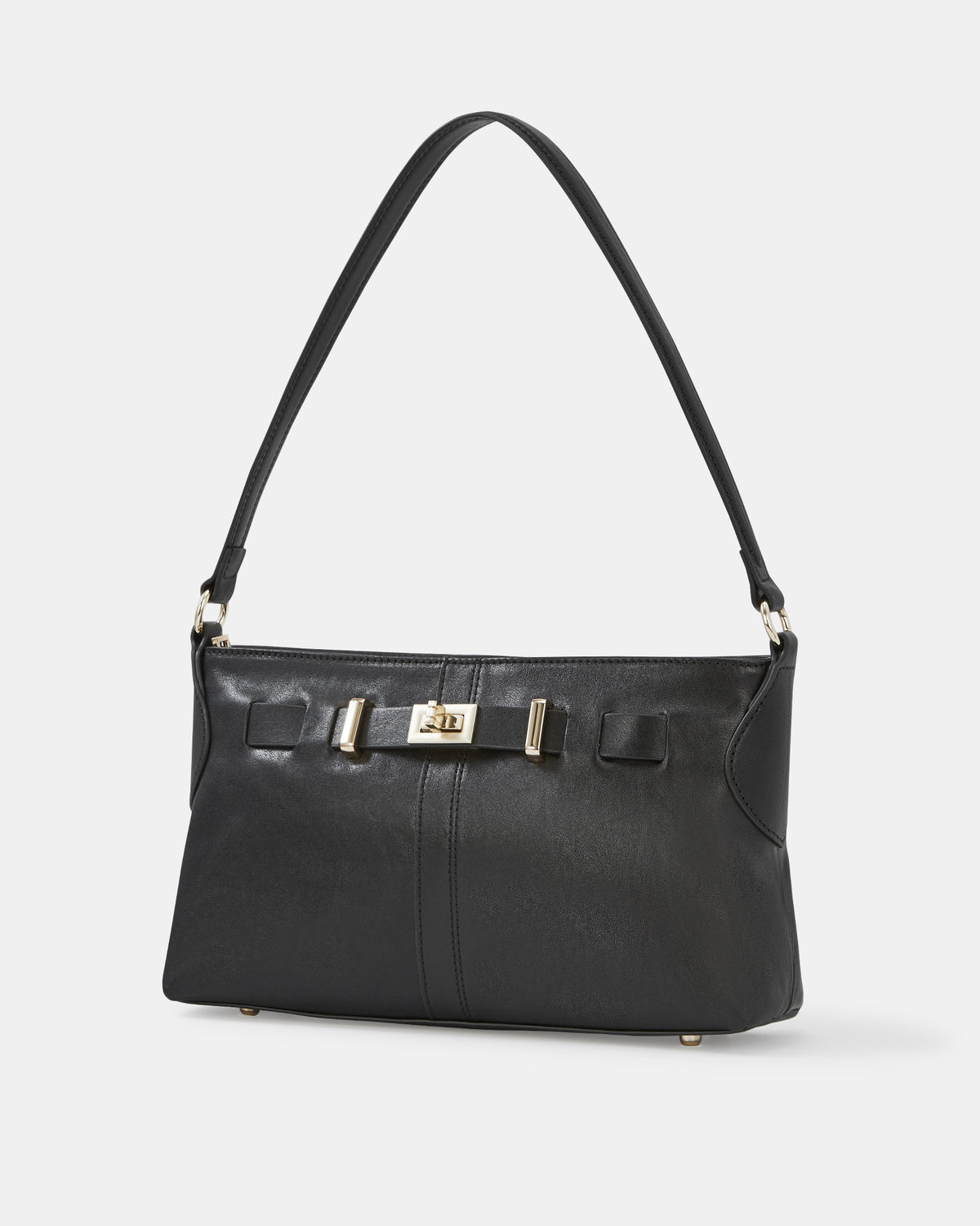 MAXY SHOULDER BAG BLACK LEATHER