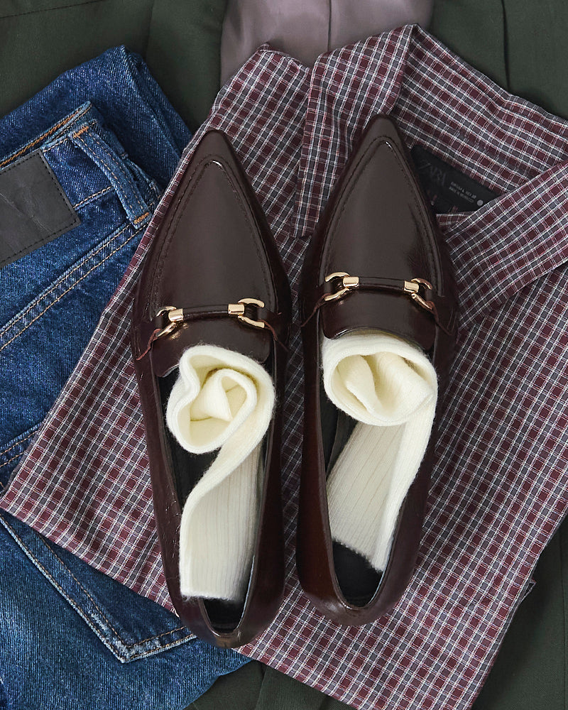 Meela Raisin Crinkle Leather Loafer