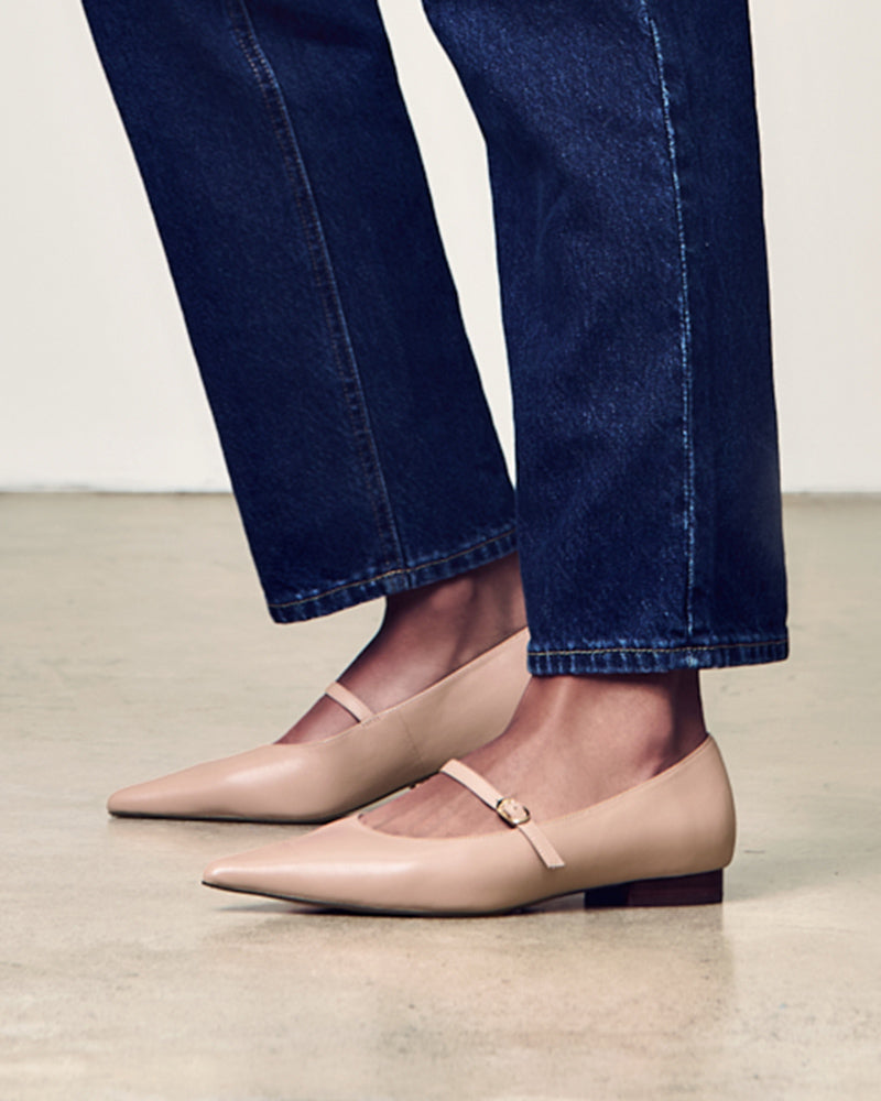 Mocca Bisque Leather Mary Jane