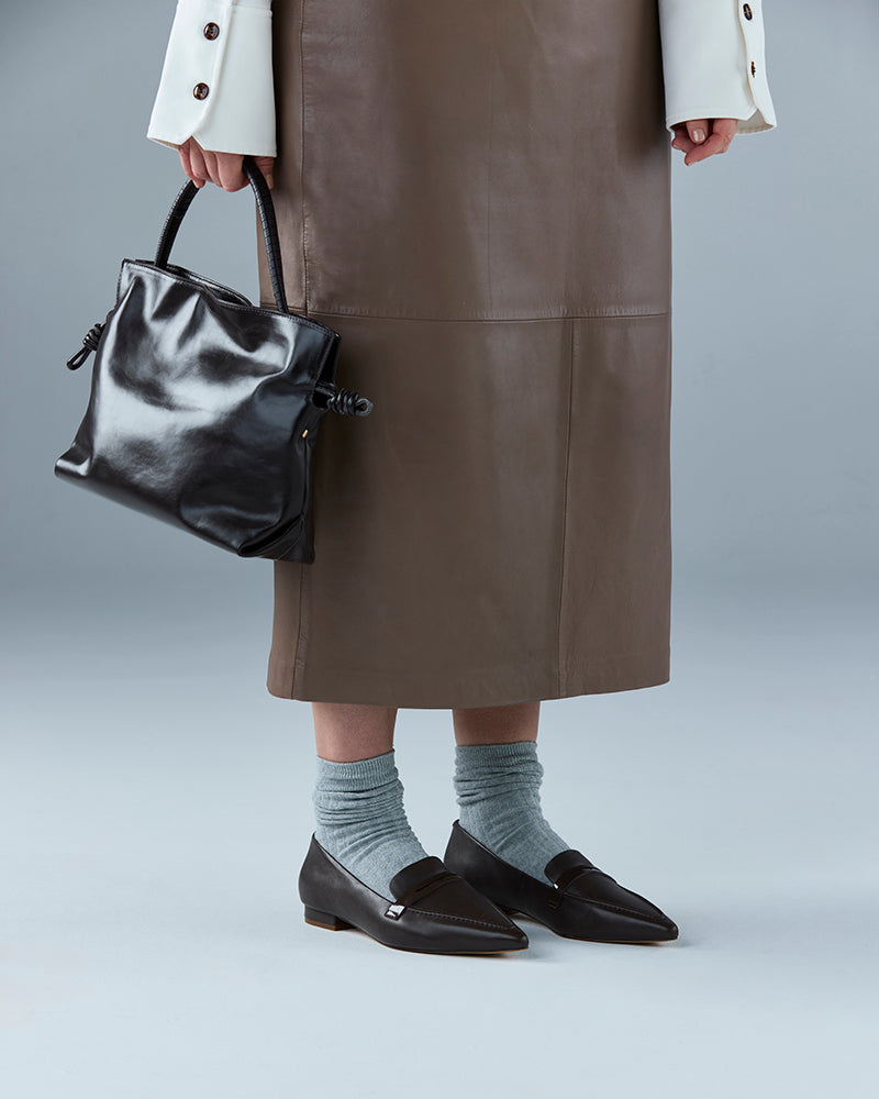 Moira Espresso Leather Loafer