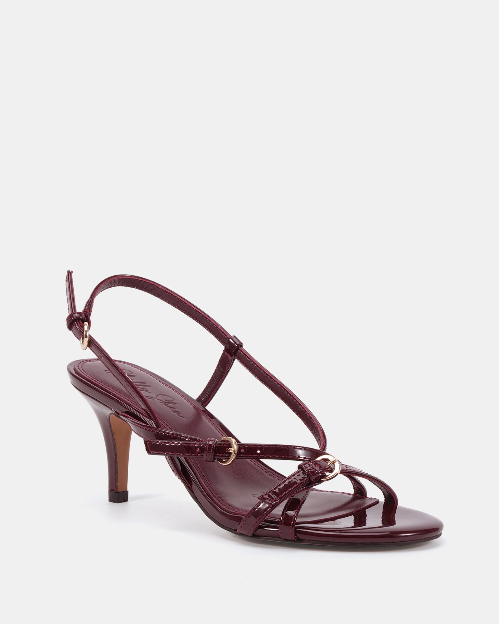 Nave Red Patent Leather Strappy Heel