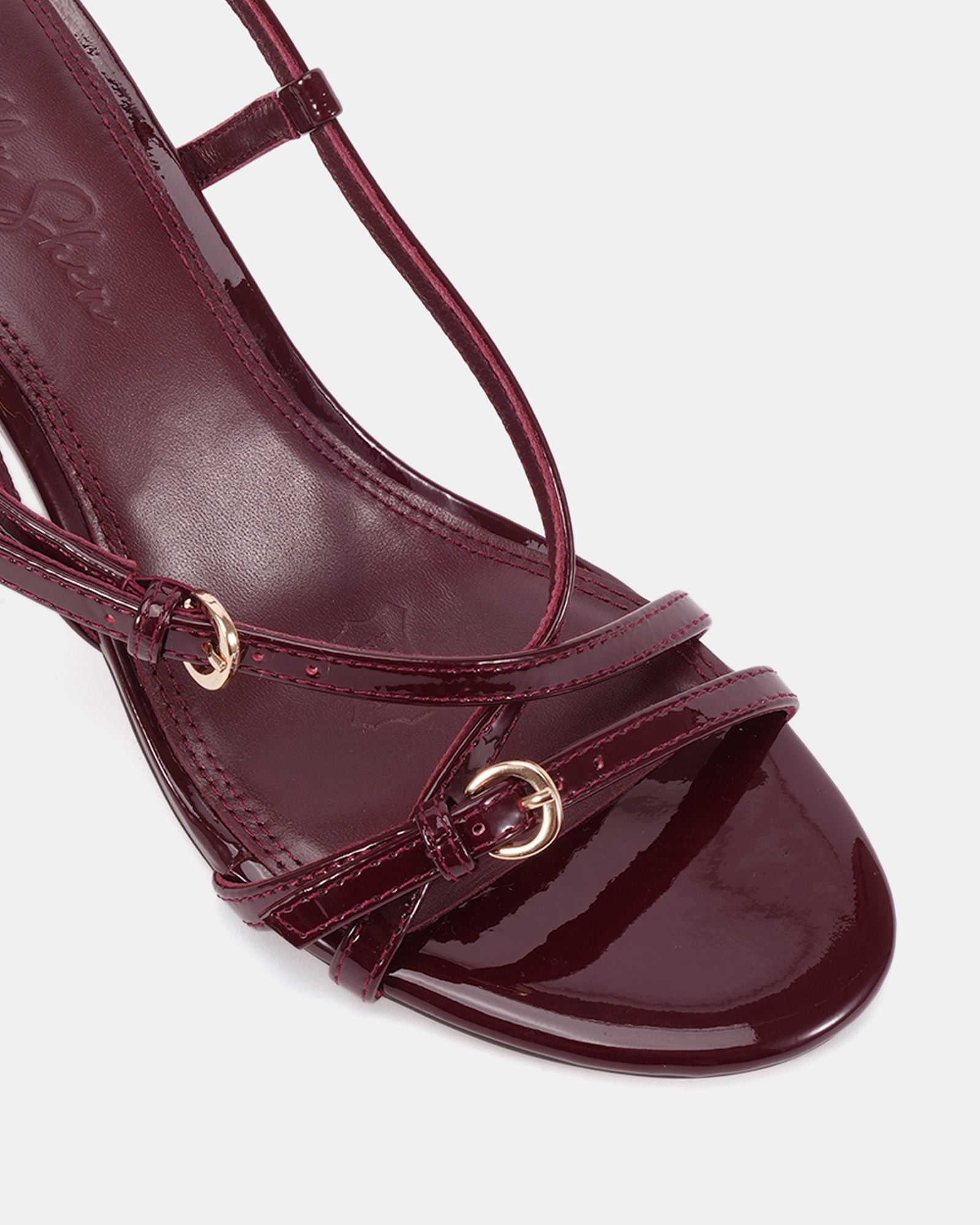 Nave Red Patent Leather Strappy Heel