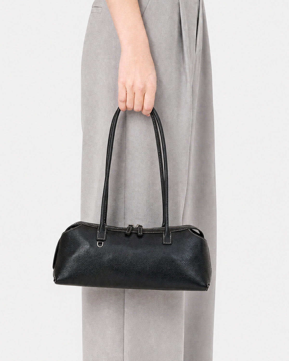 NIKO SHOULDER BAG BLACK LEATHER