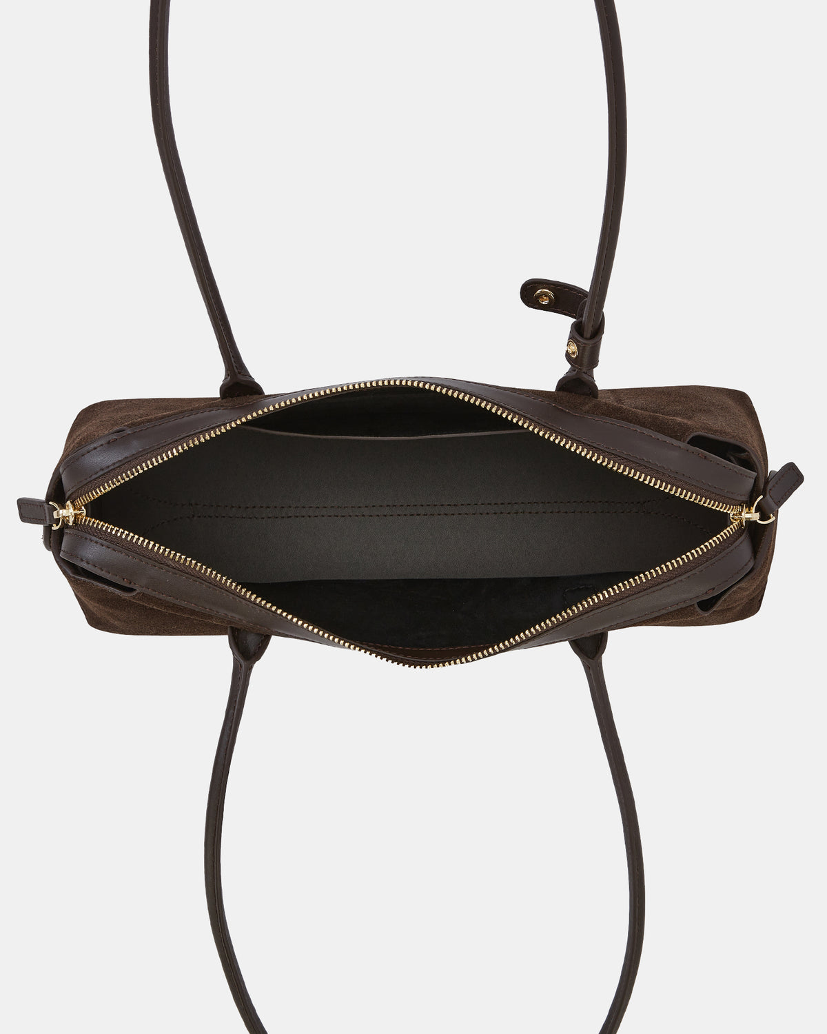 NIKO SHOULDER BAG ESPRESSO SUEDE/LEATHER